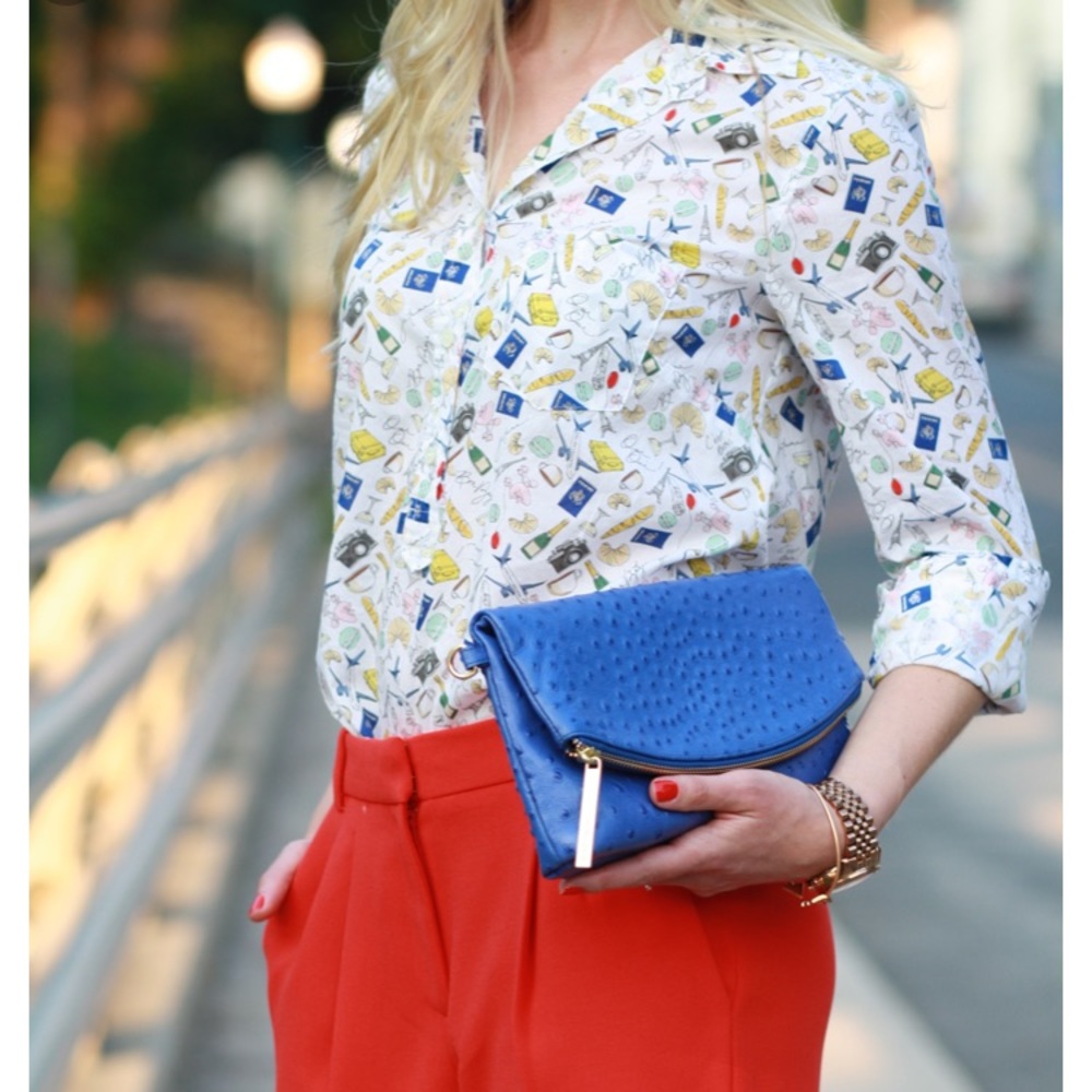 JCrew French print popover